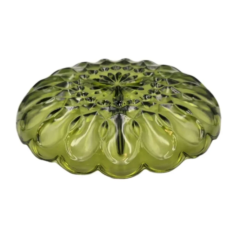 Vintage Anchor Hocking Fairfield Green Divided Relish Dish 8.5